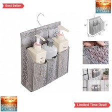 Hanging Mesh Shower Caddy Double Layer Toiletry Organizer Bathroom Storage