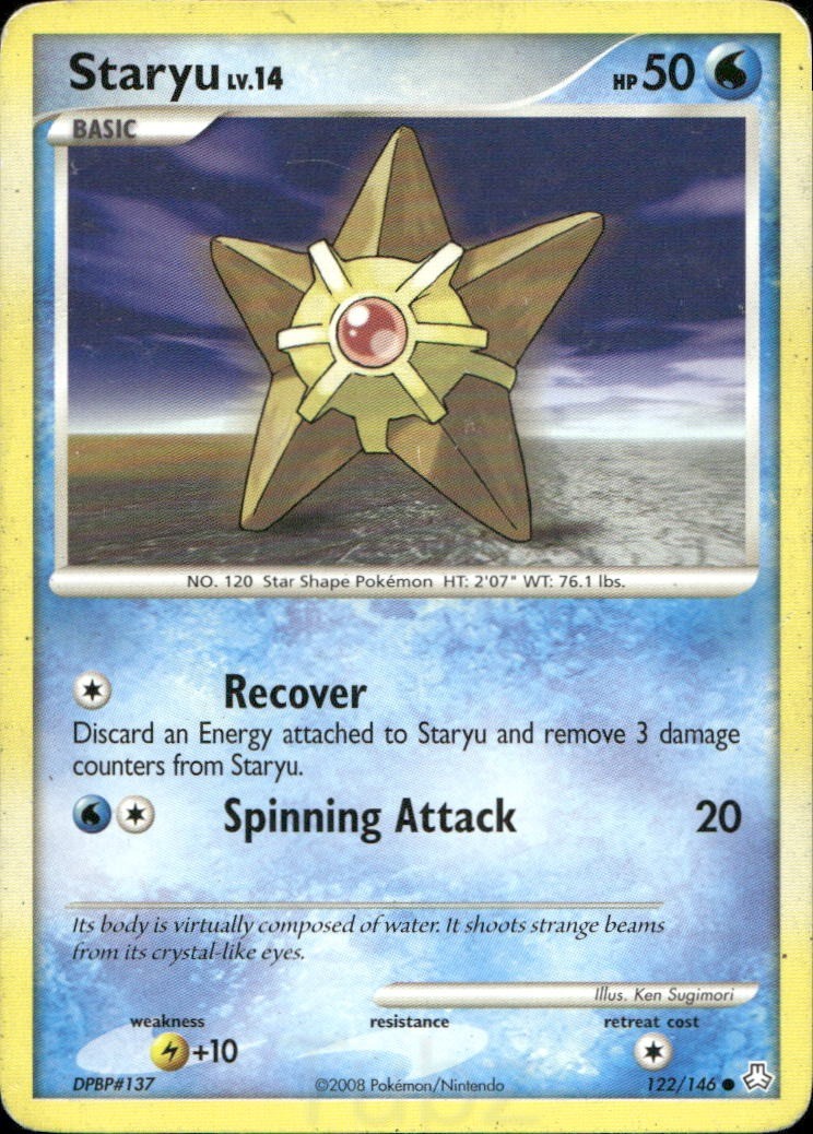 Staryu 122/146 Common Legends Awakened Pokemon Moderately Played