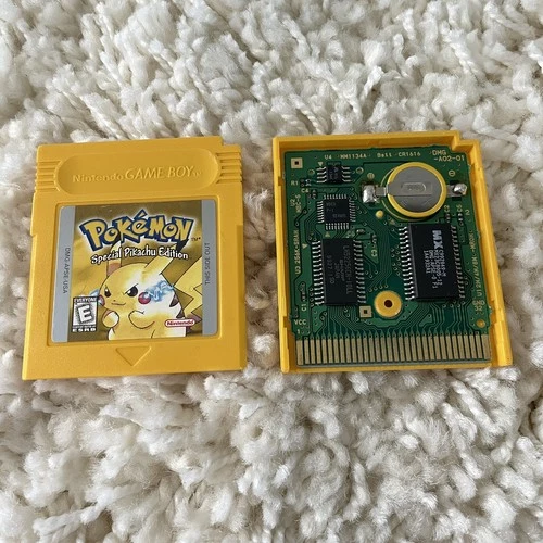 Pokemon Yellow Version (Nintendo Gameboy Color, 1998) GBC Authentic New Battery
