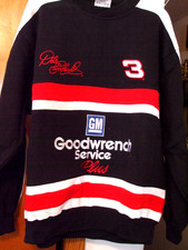 VINTAGE DALE EARNHARDT SWEATSHIRT, #3, BLACK, SZ LARGE, FROM CHASE, RARE