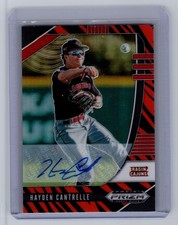 2020 Panini Prizm Draft Picks Hayden Cantrelle Base Autographs Tiger Stripes