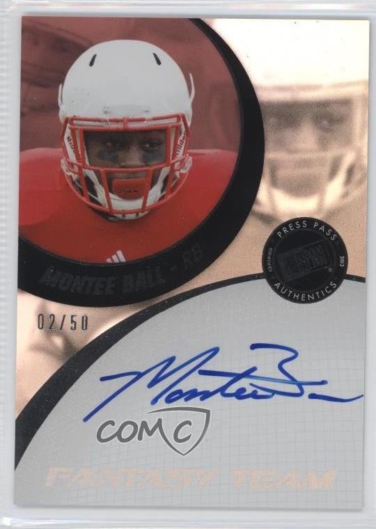 2013 Press Pass Showcase Fantasy Team 2/50 Montee Ball Rookie Auto RC 0o9