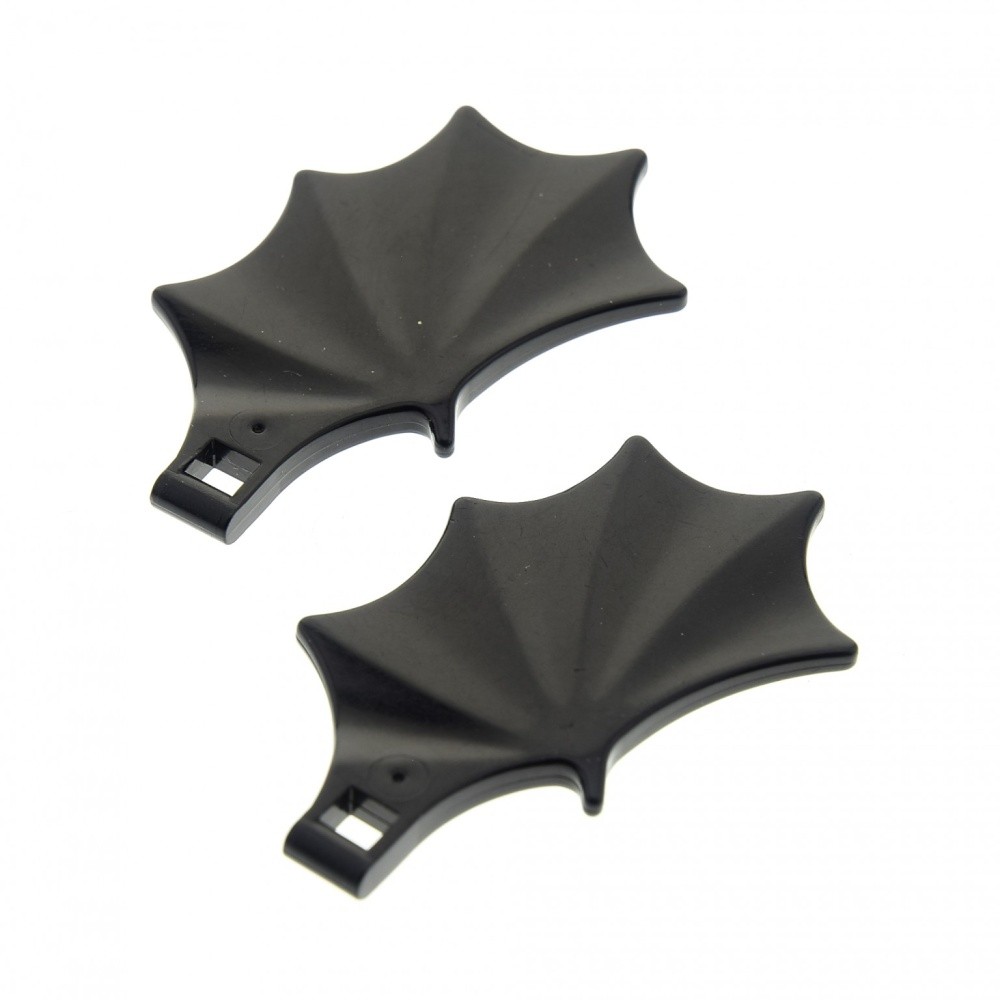 2X Lego Animal Dragon Wings Black Dino Fin Dragon Harry Potter 6497 6133