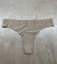 Knix Women's Light Absorbency Leakproof Thong Sz Large Beige