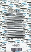 Drag Specialties Rocker Box Bolt Kit Knurled Heads Chrome #173612 Harley