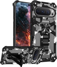 Google Pixel 10 Pro XL Camo Case with Kickstand, Military Grade Heavy Duty Cover