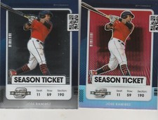 2021 CONTENDERS JOSE RAMIREZ  INDIANS #20 SEASON TICKET BASE & CHROME HOT! 
