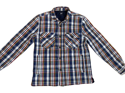 LEE Herren Jacke Hemd Gr 170 S M Flanell Holzfäller Thermo Vintage Leicht Warm