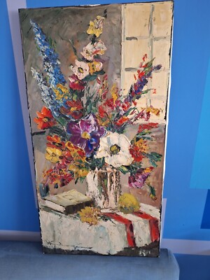 Blumen Expressionistisches Stilleben Ölgemalde Albert Neuenschwander. 1902-1984