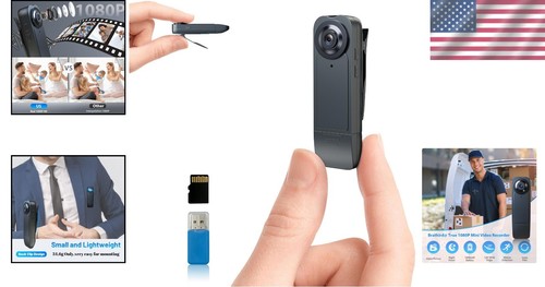 Lightweight Wearable Camcorder 1080P HD with 6HR Battery Life & Night Vision - Picture 2 of 10