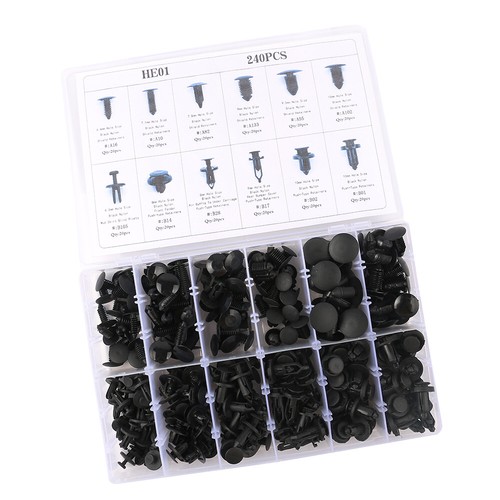 Car Body Retainer Push Type Pin Rivet Trim Clip Panel Moulding Assortment 240pcs - Picture 2 of 4