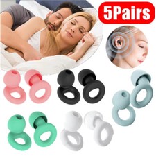 Reusable Silicone Ear Plugs Noise Cancelling Earplugs Protector Study Sleep Swim