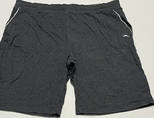 Tommy Bahama sportliche Laufshorts Herren XL grau reflektierender Besatz Baumwolle Flex