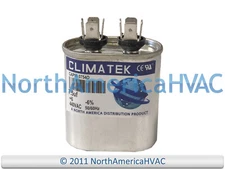 Climatek Motor Run Capacitor 7.5 uF MFD 440 Volt Oval Fits York Coleman 4070-269