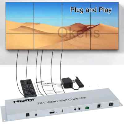 3x4 HDMI Video Wall Controller 2x2 2x3 3x3 Screen Splicing Processor TV Splicer