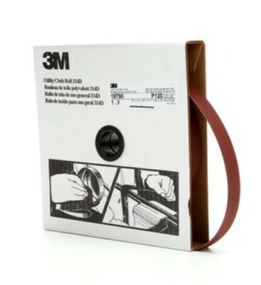 3M 19790 1'' x 50 Yards Utility Cloth Roll 314D P120 Grit J-Weight