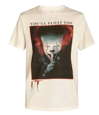 IT Pennywise You'll Float Too Men s Graphic T-Shirt Size L (42-44)