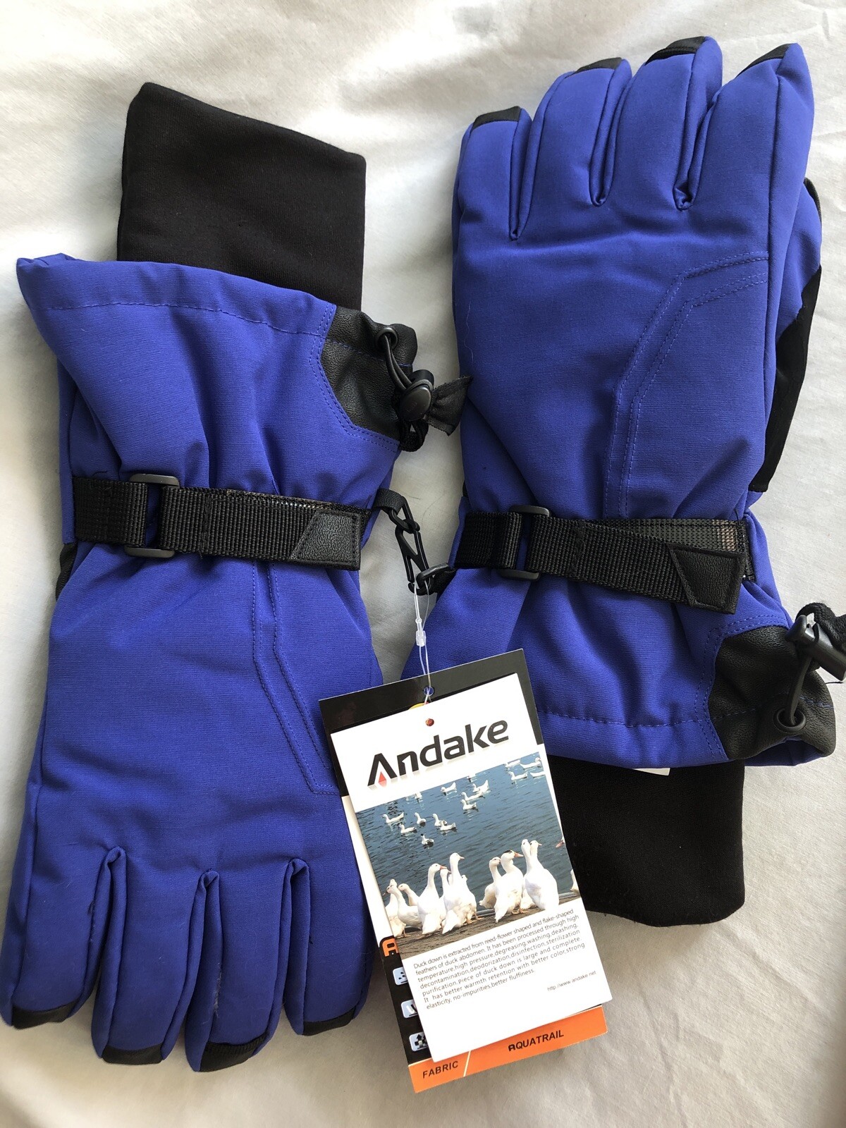 Andake Ski Gloves MENS Down Mittens Cold Weather Waterproof Winter S/M