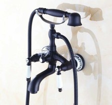 Wall Mount Oil Rubbed Bronze Bathtub Clawfoot Tub Faucet W/ Hand Shower Gtf531