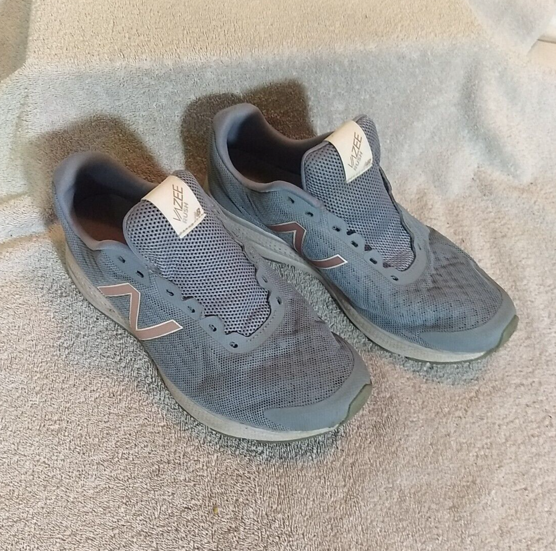 New Balance Womens Vazee Rush Gray Running Shoes (no laces), Size