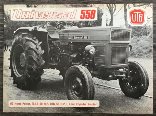 UTB UNIVERSAL 550 Tractor Agricultural Sales Leaflet Early 1970s - Afbeelding 1 van 3