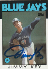 JIMMY KEY  TORONTO BLUE JAYS  SIGNED 1986 TOPPS CARD #545