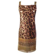 New Versace Versus Metal Mesh Animal Print Dress 38 - 2