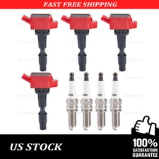High Performance 4x Ignition Coil & Spark Plug Set for 2019-20 Genesis G70 2.0L