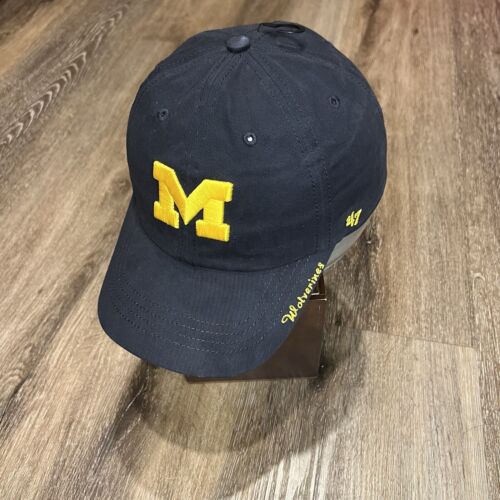 '47 Michigan Wolverines Hat Women Blue Adjustable Cursive Script Logo NCAA