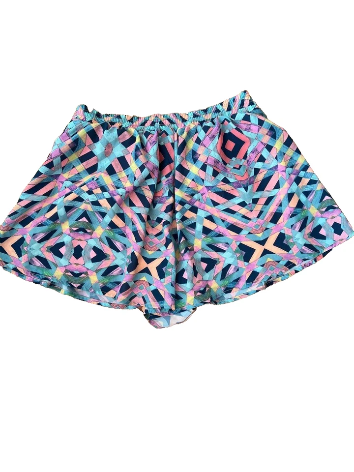 Pantalones cortos multicolores de tiro alto estampados Lovers & Friends para mujer talla XS A000810 Foto 3 de 4