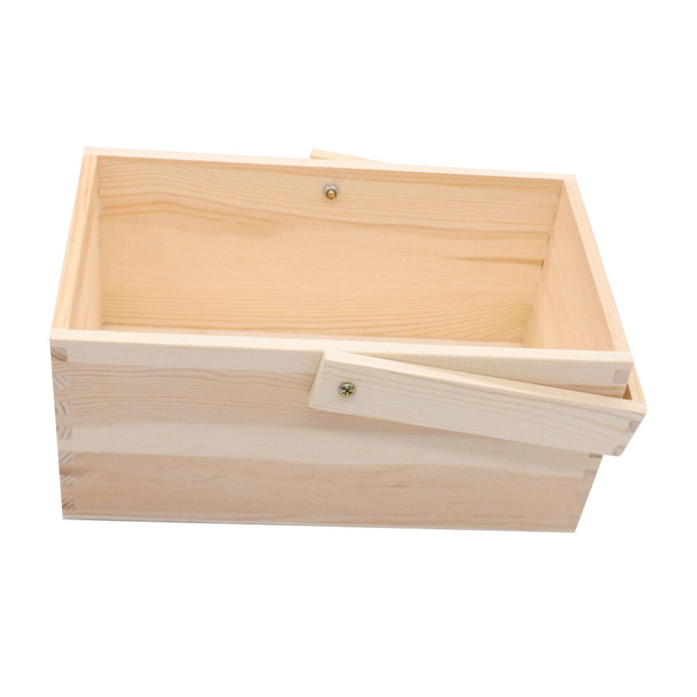 Wooden Portable Box Bridesmaid Picnic Rattan Container Easter Egg