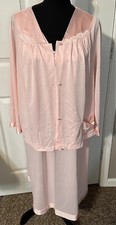Ladies Vintage Vanity Fair Sleeveless Long Gown  Matching Bed Jacket