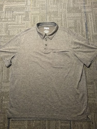 Duluth Trading Co Herren Large Armachillo Poloshirt Kühlung Kurzarm Grau