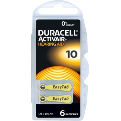 30x Activair Hearing Aid Hörgerätebatterien Typ10 PR70 ActivAir DURACELL