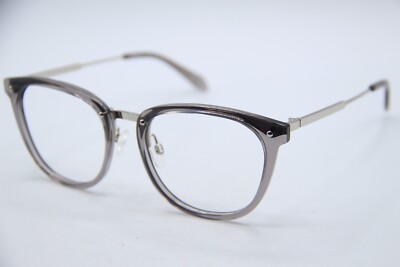 NEW QUAY LAST WORD 1212 CRYSTAL GREY SILVER AUTHENTIC DESIGNER EYEGLASSES -