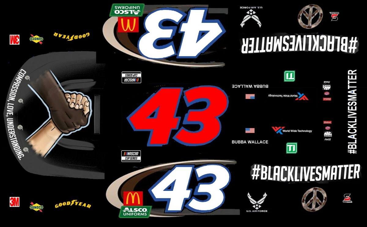 43 Bubba Wallace Black Lives Matter 1/43rd Slot Car