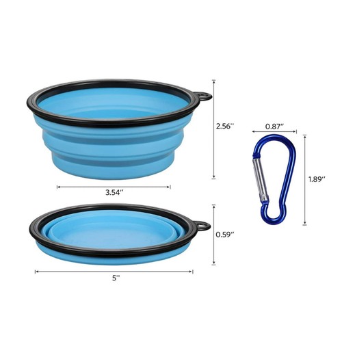 Tazón plegable para acampar plato de alimentación portátil agua viaje emergente comida para caminar - Imagen 38 de 81