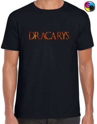 DRACARYS FIRE HERREN T-SHIRT COOL GAME OF KHALEESI DESIGN QUEEN THRONES DAENERYS