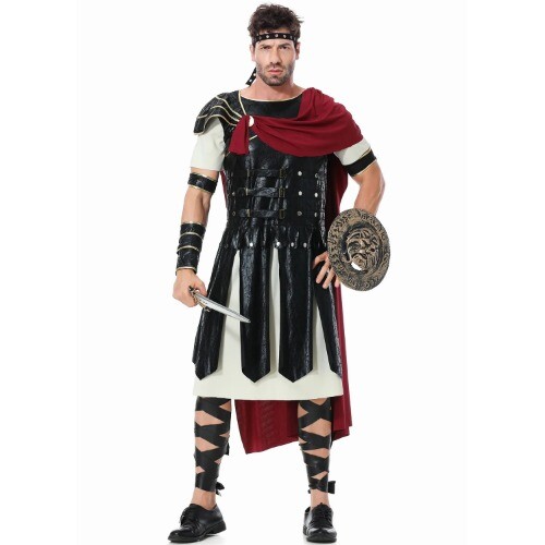 Antico guerriero romano spartano gladiatore cosplay donna e uomo cavaliere principessa Xena - Foto 10 di 19