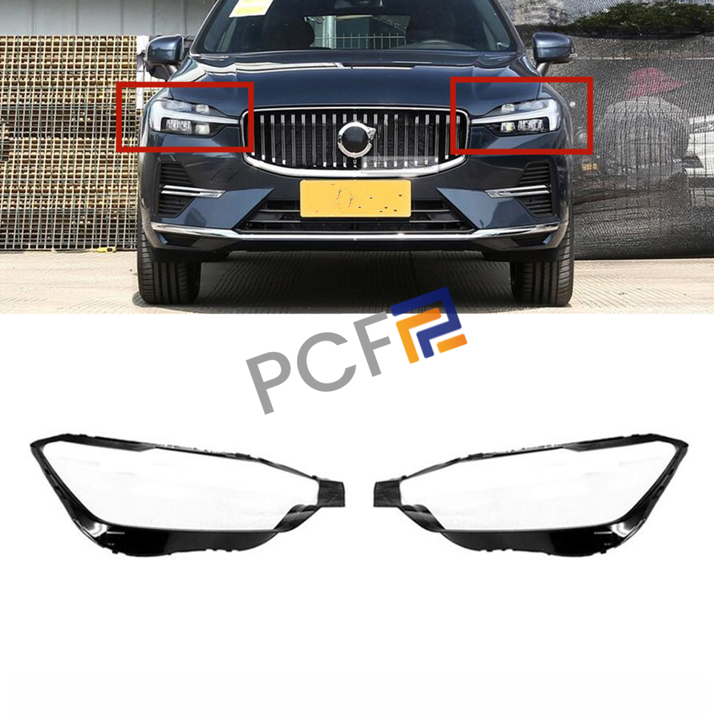 LH+RH For Volvo XC60 20182023 Front Headlight Shell Lens Cover