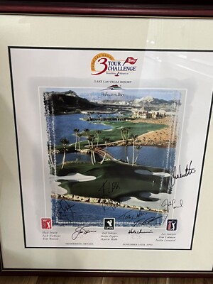 1999 Wendy's 3 tour challenge poster signed by 9 golf greats | eBay