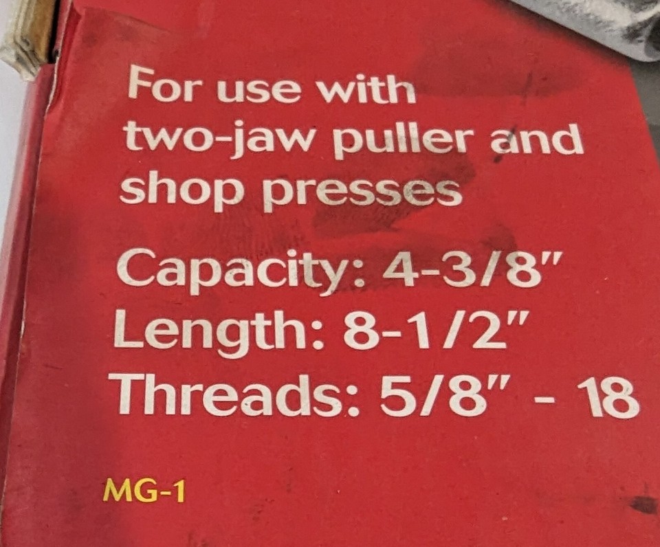 Maddox Large Bearing Separator 63662 43/8 Jaw capacity used eBay