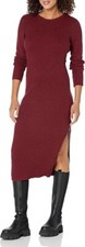 Calvin Klein Women's Everyday Crew Neck Dress with Side Slit Zipper, XL