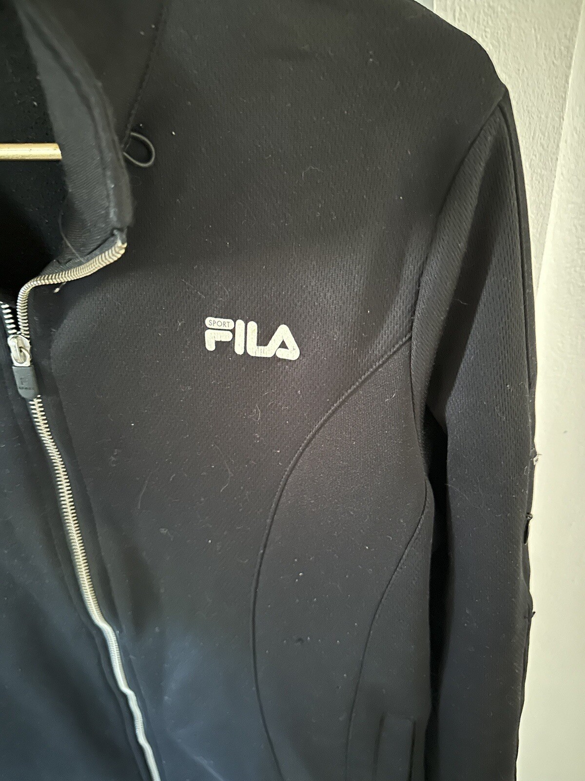 Giacca riscaldante Fila nera con zip taglia donna grande ottime condizioni