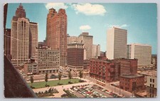 Postcard Detroit Michigan From the Waterfront c1956