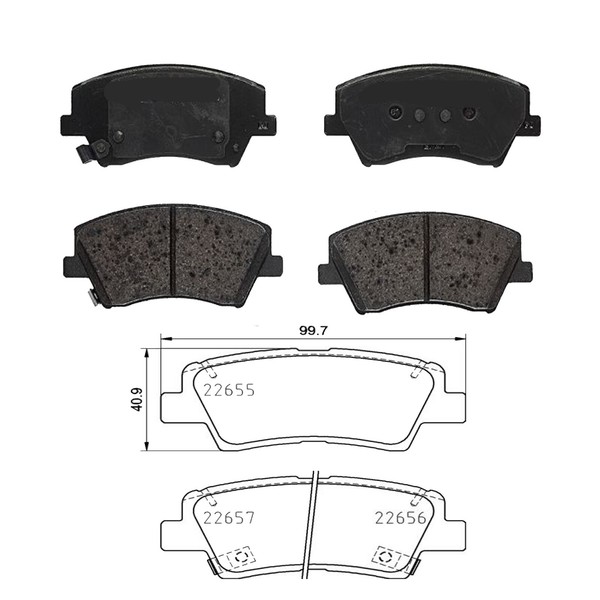 Set BeläGe Schuhe BremsbeläGe Vorne Und Hinten FüR Kia Niro-image