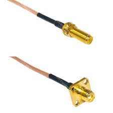 RG316 RP-SMA Female Long to SMA FEMALE FLANGE RF Cable Rapid-SHIP LOT