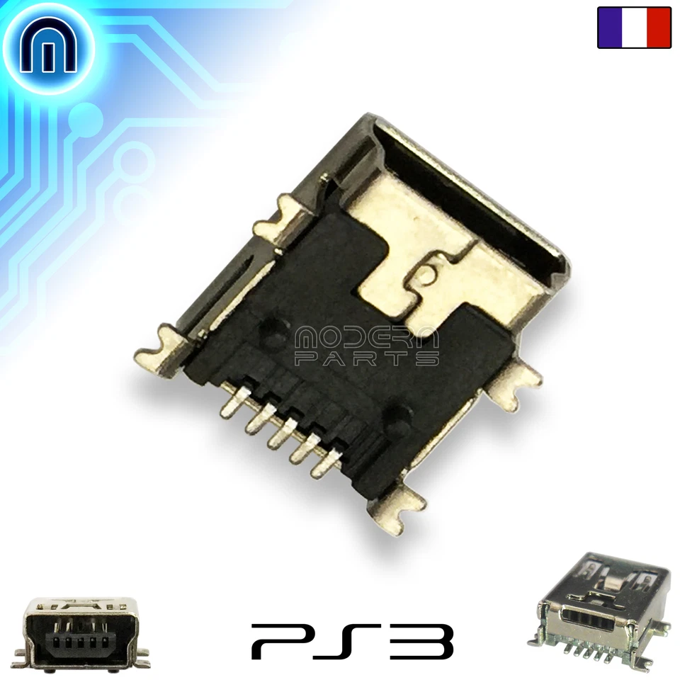 Connecteur de charge USB de Manette PS3 Dualshock V2 Playstation 3 SMD a souder - Photo 1/1