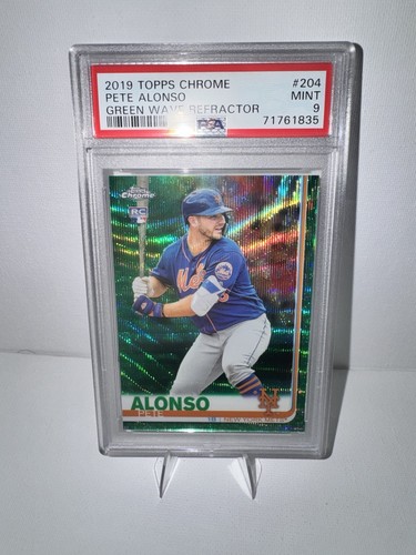 2019 Topps Chrome - Pete Alonso #204 Green Wave Refractor /99 (RC)