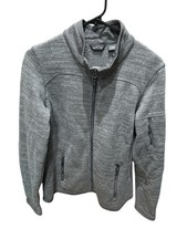 Eddie Bauer Women s Gray Full Zip Long Sleeve Pockets Fleece Jacket Size Large